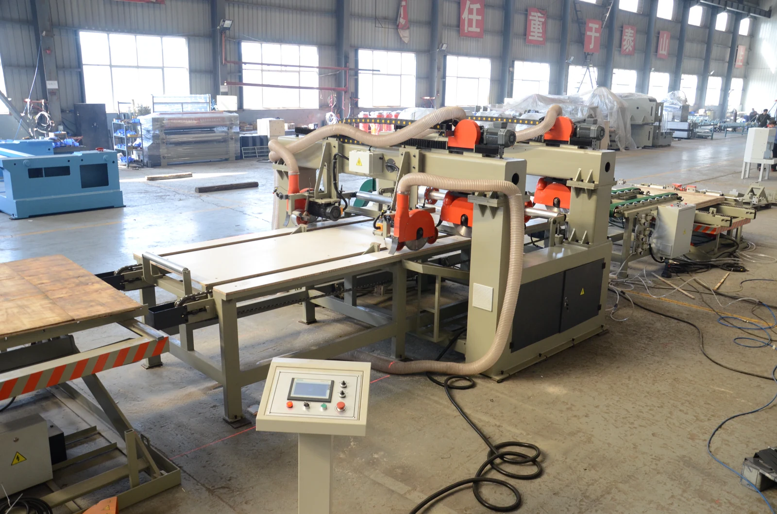 HZH2700 Automatic Double-Side Sizing Saw Line 4x8 ft for Plywood