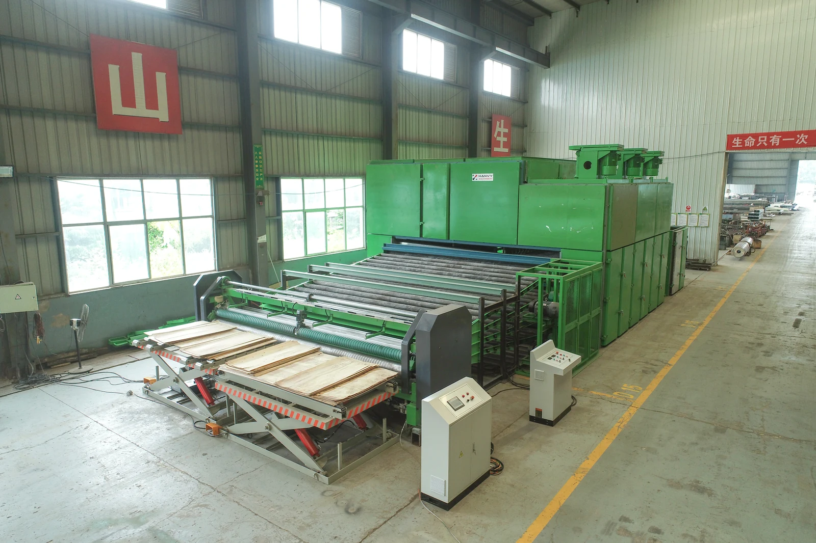 4-Decks High Capacity Roller Veneer Dryer with Biomass/Steam Heating